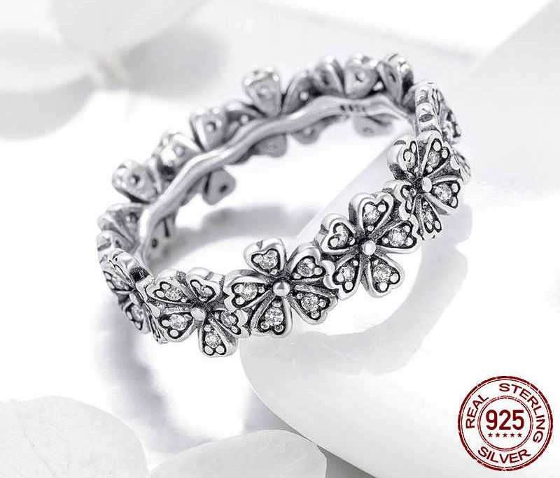 Inel Daisy Flower din Argint - imagine 2