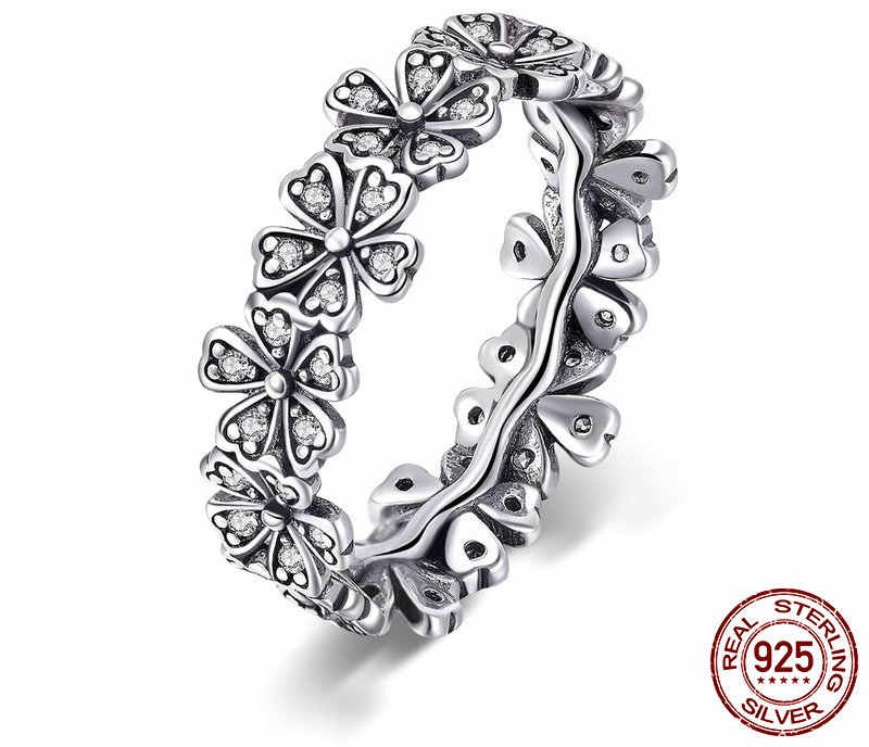 Inel Daisy Flower din Argint - imagine 3