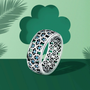 Inel de argint Blue Petals