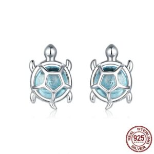 Cercei din Argint 925 Blue Turtles